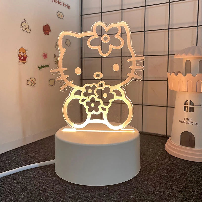 Hello Kitty & My Melody Bedside Night Light – Kawaii Atmosphere Lamp, Perfect Birthday Gift